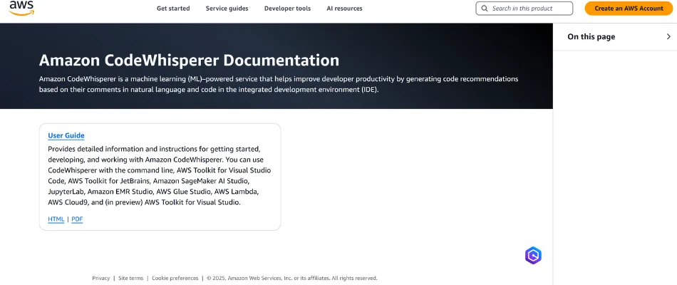 Amazon CodeWhisperer